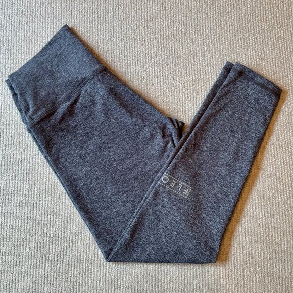 FLEO El Toro Leggings 25" Heather Asphalt Gray Size Medium Spacedye Workout - Picture 1 of 5